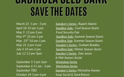 Save the Date – Seed Bank Events
